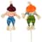18" Boy & Girl Fall Harvest Scarecrow Picks